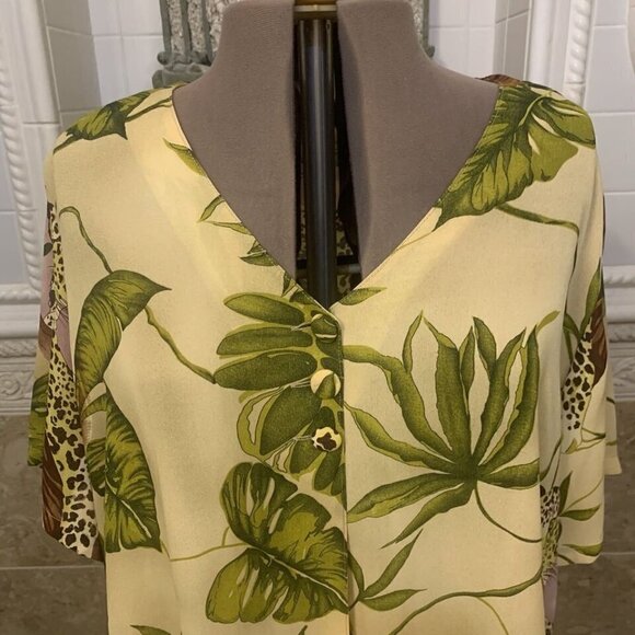 Borcellini. Size 24W. Duster Kimono Style. Short Sleeve. Lagenlook. B99 - Picture 3 of 8